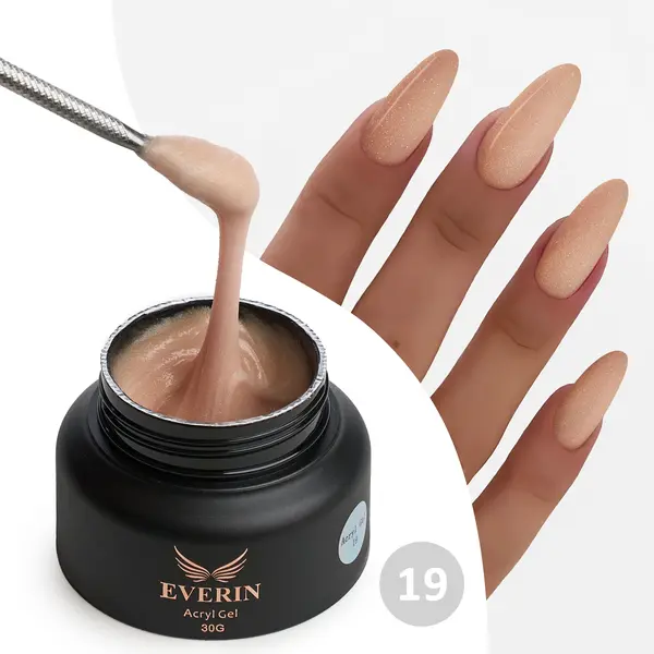 Acryl Gel Everin 30gr – Shimmer 19 | Polygel Profesional TPO Free