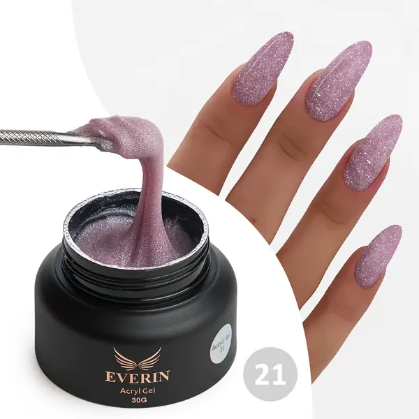 Acryl Gel Everin 30gr – Shimmer 21 | Polygel Profesional TPO Free