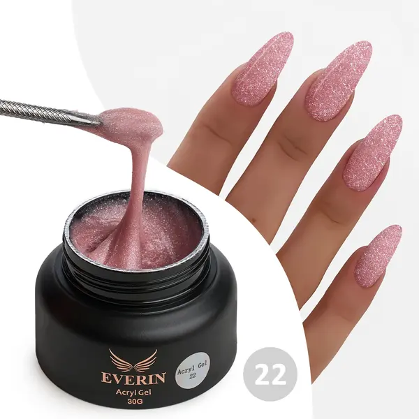 Acryl Gel Everin 30gr – Shimmer 22 | Polygel Profesional TPO Free