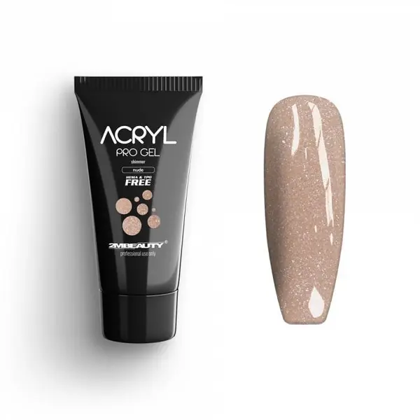 Acryl Pro Gel 2M Hema Free Shimmer Nude - 15g