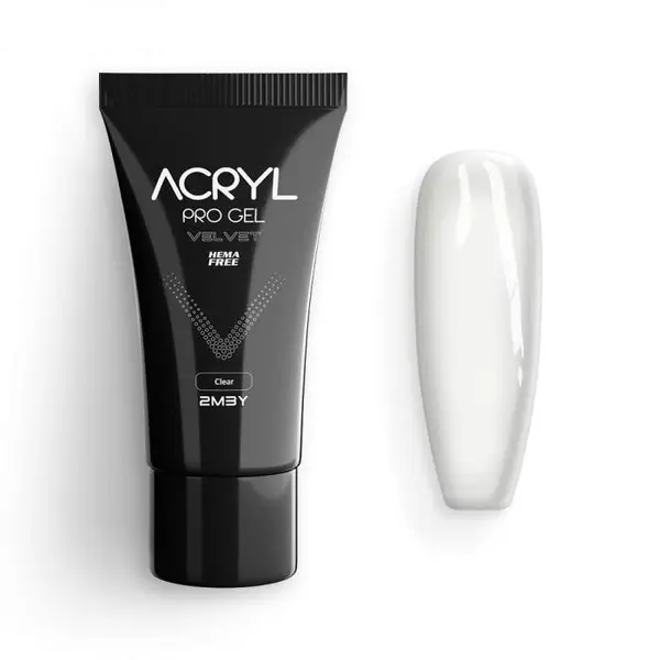 Acryl Pro Gel 2M Velvet Hema Free - Clear 30gr