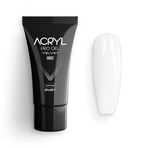 Acryl Pro Gel 2M Velvet Hema Free - Soft White 60gr