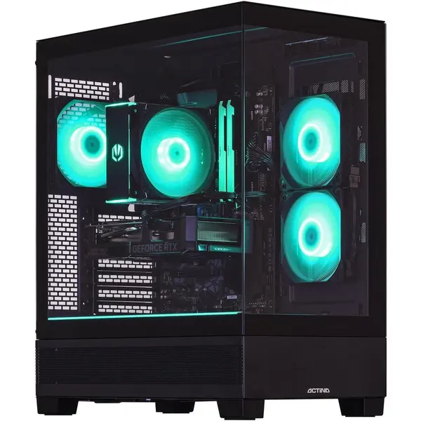Actina Desktop PC Actina, AMD Ryzen 7 7700 8 C / 16 T, 3.8 GHz - 5.3 GHz, 32 GB RAM, 1 TB SSD, AMD RX 9070 16 GB, Fara sistem de operare