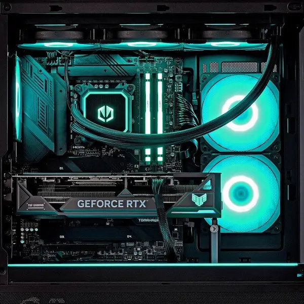 Actina Desktop PC, Actina ,AMD Ryzen™ 7 9800X3D, 32GB RAM, 2TB SSD, RTX 5090, 1000W, Midi Tower, Negru