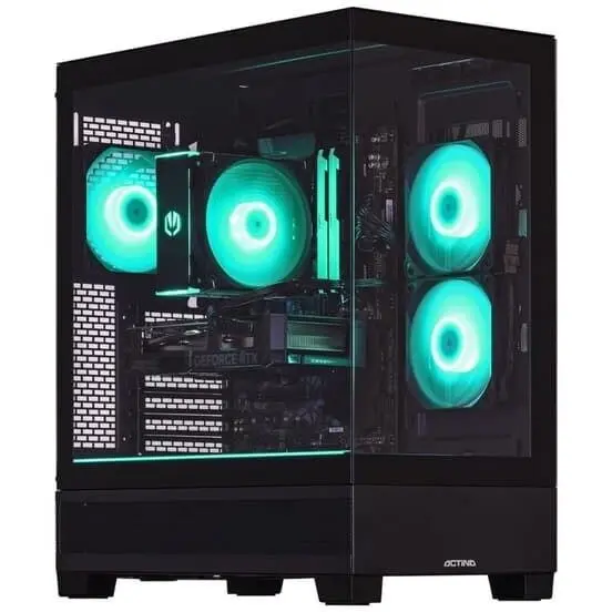 Actina Desktop PC Actina Midi Tower, AMD Ryzen 5 7600X 6 C / 12 T, 5.3 GHz, 32 GB RAM, 1 TB SSD, NVIDIA GeForce RTX 5070 12 GB, Fara sistem de operare