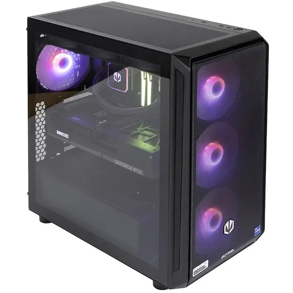 Actina PC Desktop Actina 9800X3D, 32GB RAM, 2TB SSD, NVIDIA GeForce RTX 5090, 1000W, Windows 11 Home, Negru
