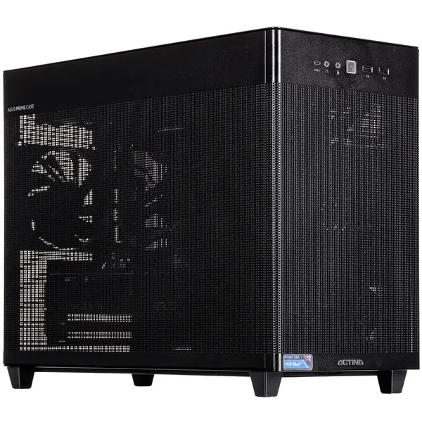 Actina Sistem Desktop PC Actina 5901443430643, AMD Ryzen 7 7800X3D, 32 GB RAM, 1 TB SSD, NVIDIA GeForce RTX 5070 Ti, Mini Tower, Negru