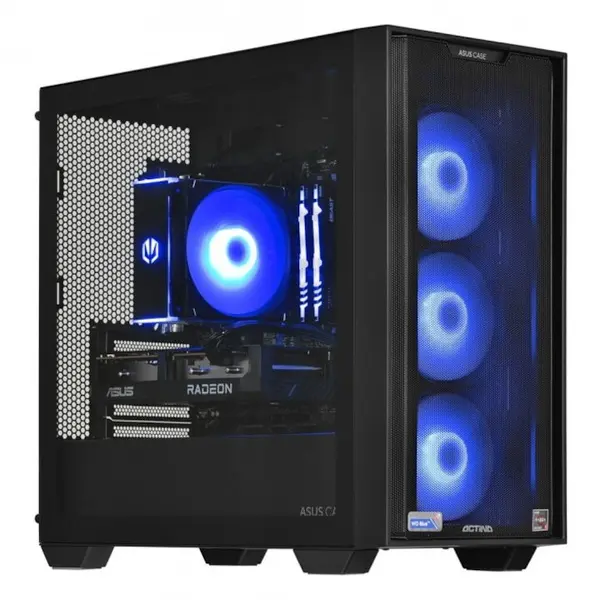 Actina Sistem PC Actina KOMAAAGIP1383, AMD Ryzen™ 5 5600, 16 GB DDR4-SDRAM, 1 TB SSD, AMD Radeon RX 7600, Mini Tower, Negru