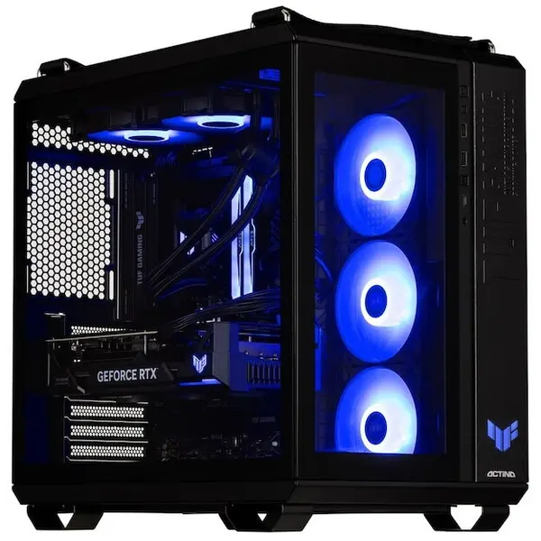 Actina Sistem PC Actina KOMACNGIP0184, AMD Ryzen™ 7 7800X3D, 32 GB DDR5-SDRAM, 2 TB SSD, NVIDIA GeForce RTX 5090, Midi Tower, Negru