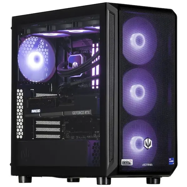 Actina Sistem PC Actina KOMACNGIP0187, AMD Ryzen™ 7 7800X3D, 32 GB DDR5-SDRAM, 2 TB SSD, NVIDIA GeForce RTX 5080, Midi Tower, Negru