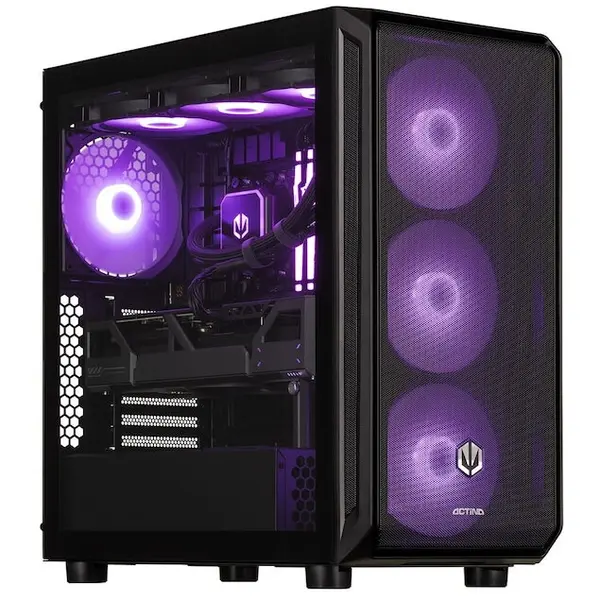 Actina Sistem PC Actina KOMACNGIP0240, AMD Ryzen™ 9 7900, 32 GB DDR5-SDRAM, 2 TB SSD, NVIDIA GeForce RTX 5070, Midi Tower, Negru