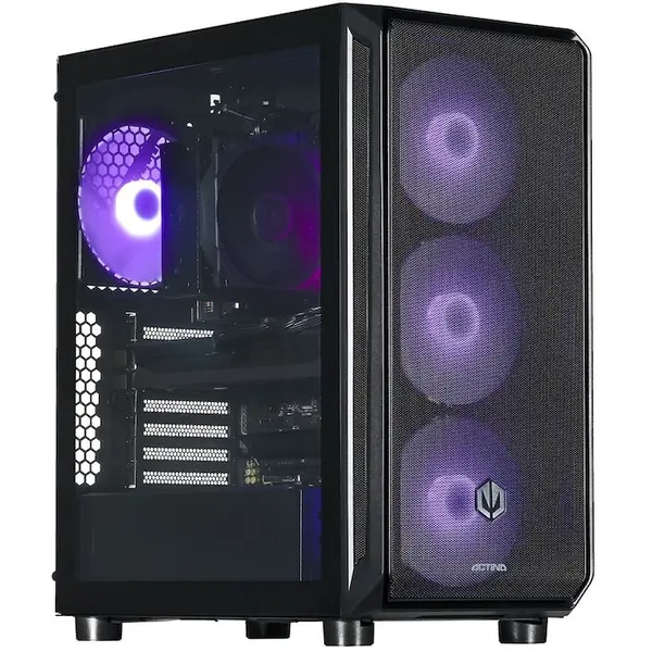 Actina Sistem PC Actina KOMACNGIP0255, AMD Ryzen™ 5 7500F, 32 GB DDR5-SDRAM, 2 TB SSD, AMD Radeon RX 9070, Midi Tower, Negru