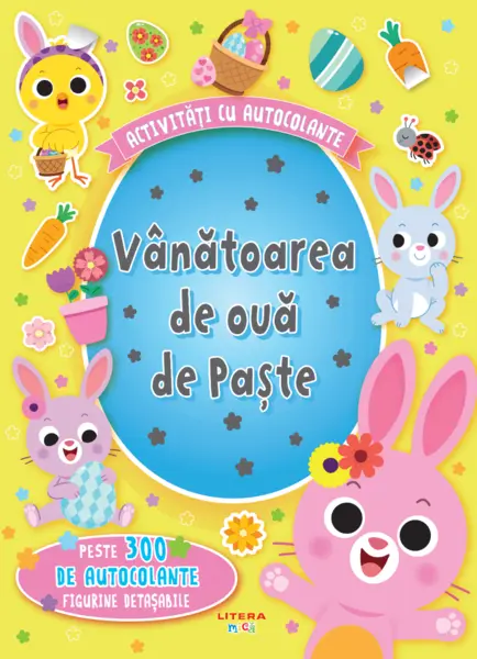 Activitati cu autocolante. Vanatoarea de oua de Paste