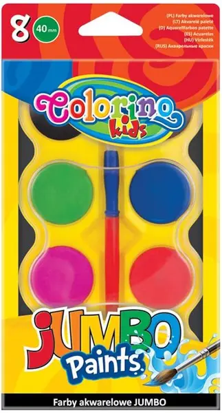 Acuarele Colorino Kids - Jumbo, 8 culori