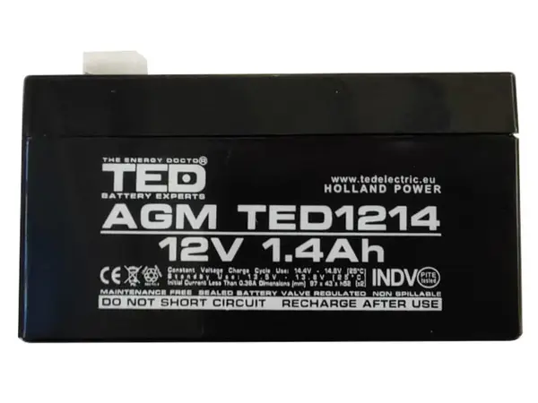 Acumulator 12V 1,4 AH cu GEL PL 1.4 AH, BAT0213