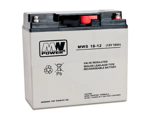 Acumulator 12V, 18Ah, fara intretinere, MW Power, MWS 18-12F