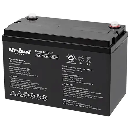 Acumulator Deep Cycle 12V 100Ah Gel Plumb Rebel