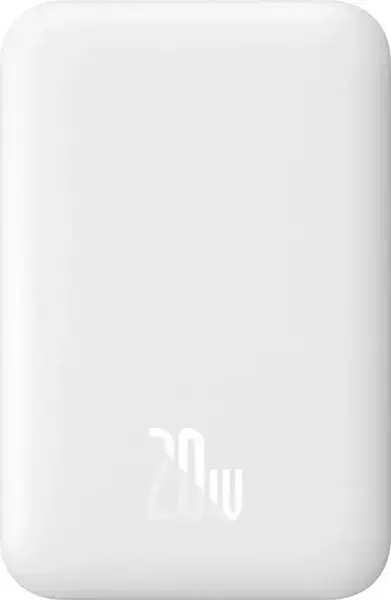 Acumulator extern Baseus Airpow, 20 W, Magentic, Incarcare Wireless, 1x USB-C, 20 W, Cu cablu Baseus Simple (Alb)