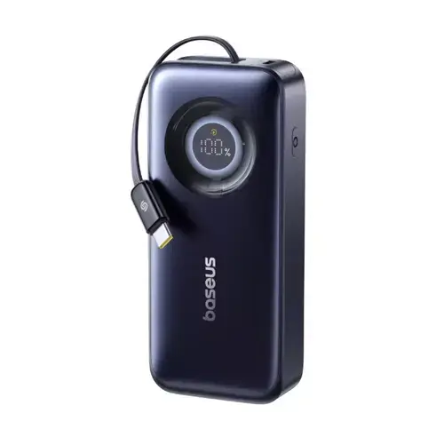 Acumulator extern Baseus EnerCore CR11, 20.000mAh, cu cablu USB-C integrat 67W (Negru)