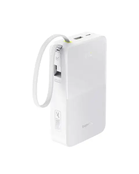 Acumulator extern Baseus EnerFill FC51 Bipow 2 Pro Digital 20.000 mAh, 22.5W, USB-C, USB-A (Alb)