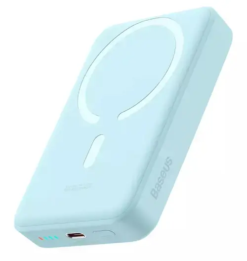 Acumulator Extern Baseus Magnetic Mini, 10000 mAh, 30W, Wireless Fast Charge (Albastru)