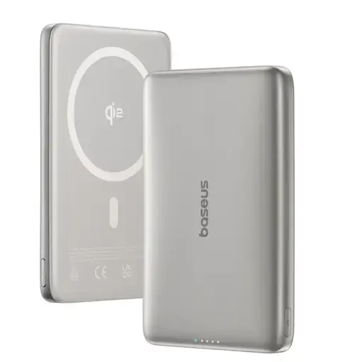 Acumulator extern Baseus PicoGo Qi2, 10000mAh, Magsafe, 15W, Ultra-Slim (Argintiu)