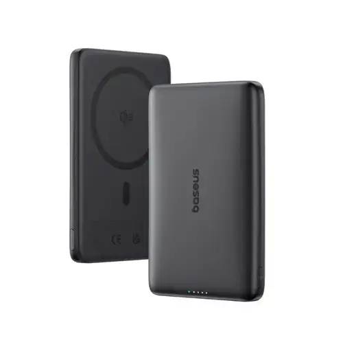 Acumulator extern Baseus PicoGo Qi2, 10000mAh, Magsafe, 15W, Ultra-Slim (Negru)