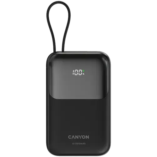 Acumulator extern CANYON CNS-CPB101BK OnPower 101, 10000 mAh, 22.5 W, USB-A/USB-C (Negru)