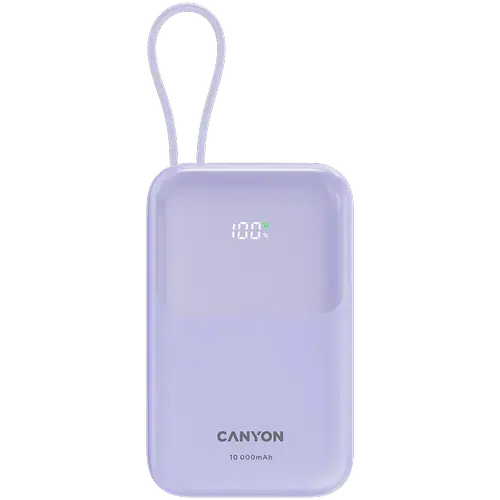 Acumulator extern CANYON CNS-CPB101PU OnPower 101, 10000 mAh, 22.5 W, USB-A/USB-C (Mov)