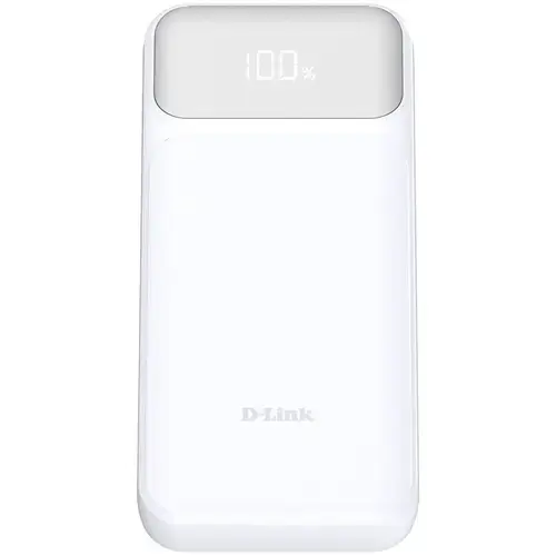 Acumulator extern D-Link DPP-201, 20000mAh, 65W max, USB PD 3.0 si QC 3.0, 2 x USB Type-C, 1 x USB, Alb