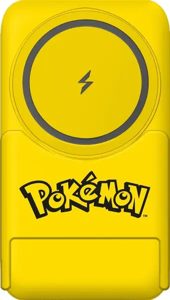 Acumulator extern OTL Pikachu, 5000 mAh, USB-C, Incarcare wireless (Galben)