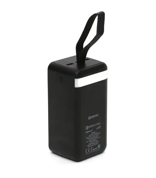 Acumulator extern Platinet PMPB5020B, 50000 mAh, 20 W, 1 x USB, 1 USB Type-C (Negru)
