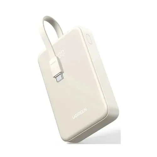 Acumulator extern UGREEN PB521, 20000mAh, 30W, QC + PD, 1 x USB-A - 2 x USB-C (Alb)