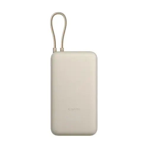 Acumulator extern Xiaomi BHR8851GL, 33 W, 20000 mAh, Cablu integrat USB Type-C, USB-A (Bej)