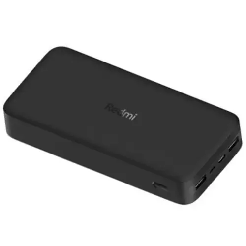 Acumulator extern Xiaomi Redmi Power Bank, 20000mAh, Fast Charge 18W, 2 x USB, 1 x USB Type-C (Negru)