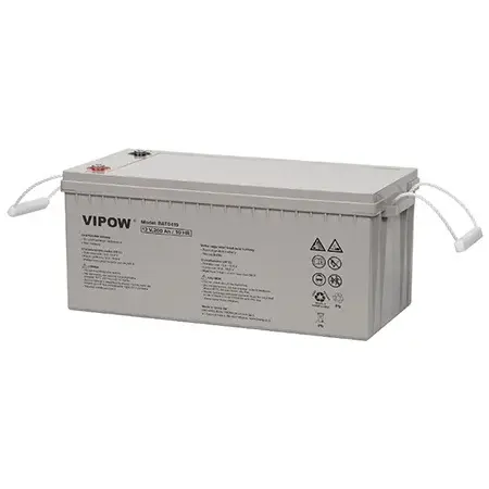 Acumulator gel Deep Cycle VRLA Vipow 12V 200Ah, terminal F10, fara mentenanta, 522 x 239 x 222 mm