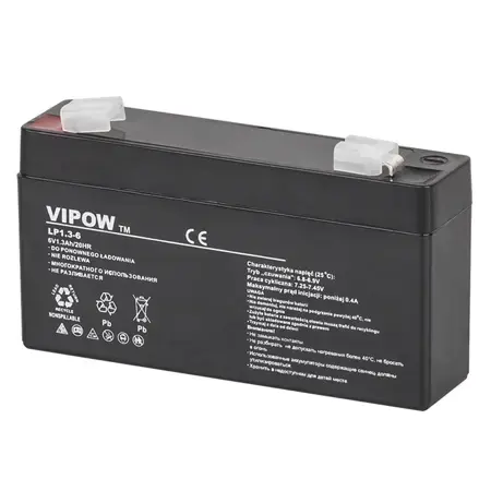 Acumulator gel plumb Vipow BAT0203, 6 V / 1.3 Ah
