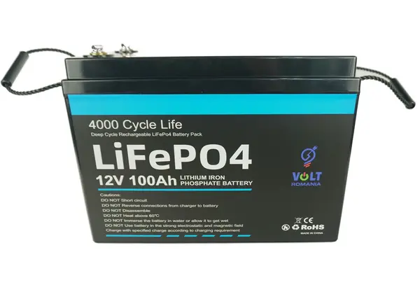 Acumulator LiFePo4 12.8V 100Ah, fara intretinere, Volt Romania