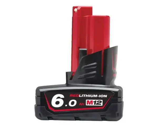 Acumulator Milwaukee M12 6.0 Ah, 12V, Tehnologie REDLITHIUM, Compatibilitate Sistem M12, 4932451395