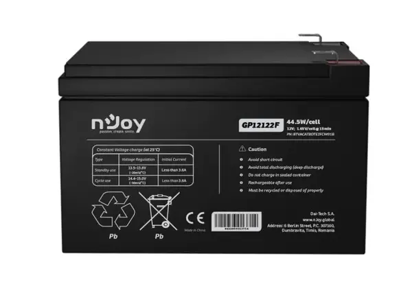 ACUMULATOR NJOY GP12122F 12V ACUMULATOR NJOY GP12122F 12V