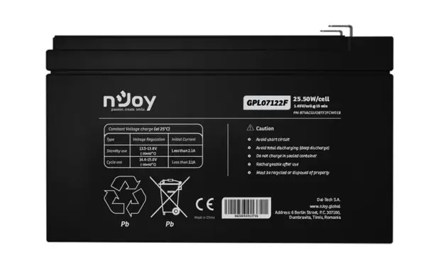 ACUMULATOR NJOY GPL07122F 12V ACUMULATOR NJOY GPL07122F 12V