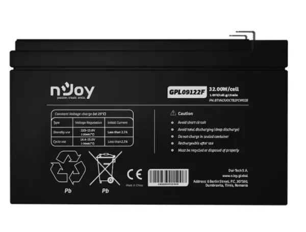 ACUMULATOR NJOY GPL09122F 12V ACUMULATOR NJOY GPL09122F 12V