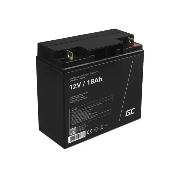 Acumulator plumb acid GreenCell 12V 18AH, terminal F3 (M5), 181 x 77 x 167(167) mm. AGM09
