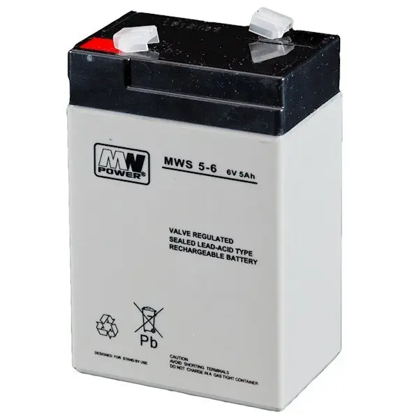 acumulator plumb acid mw power, mws 5-6, 6v 5ah, terminal f1