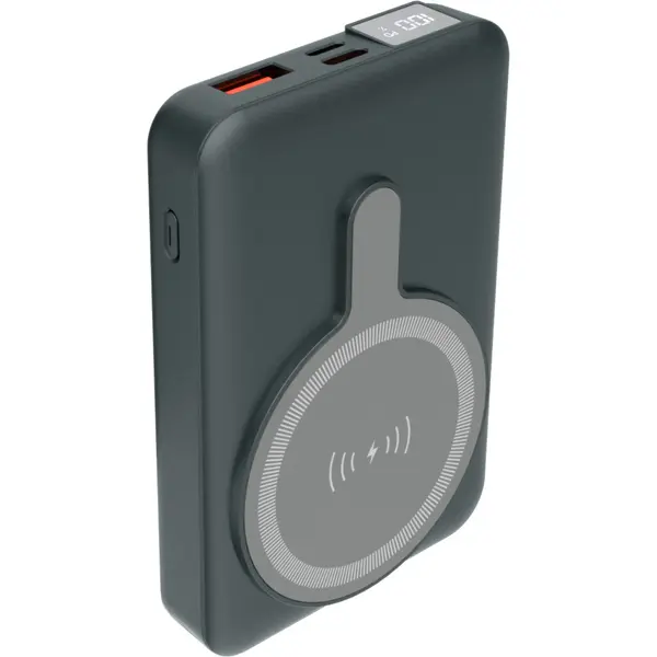 Acumulator portabil Vision Touch VPBW10KB04, Magnetic Holder Wireless, PD, Type C, 10000 mAh, 37Wh, Negru