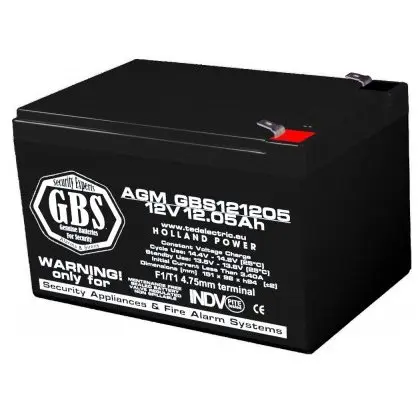 Acumulator stationar 12V 12Ah F1 AGM VRLA GBS GBS121205