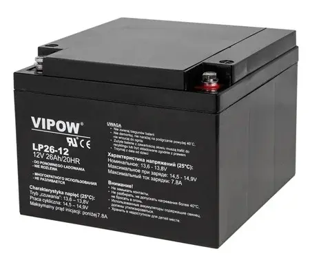 Acumulator stationar plumb acid 12V 26AH, Vipow BAT0270