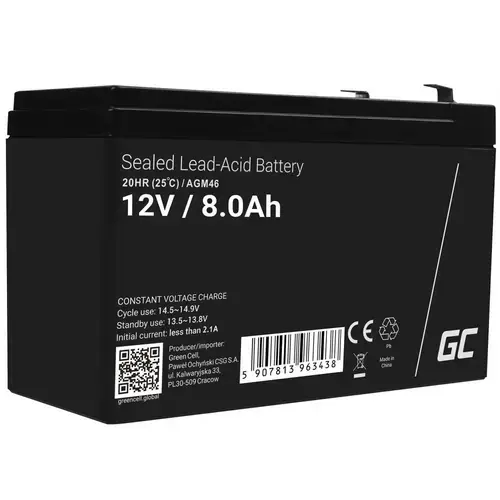 Acumulator stationar UPS 12V 8Ah F2 AGM Green Cell AGM46