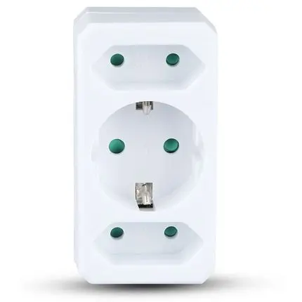 Adaptor 3 prize 2X2.5A si 1X16A max 3680W V-TAC SKU-8784