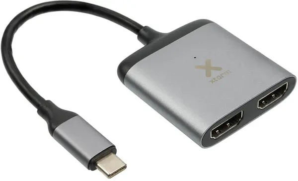 Adaptor A-solar - Xtorm XC202, USB -C/2x HDMI, gri